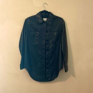 Wilfred faux leather shacket